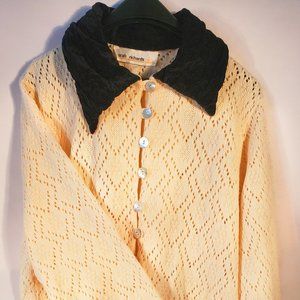 Vintage Sarah Richards Cream Knit Sweater